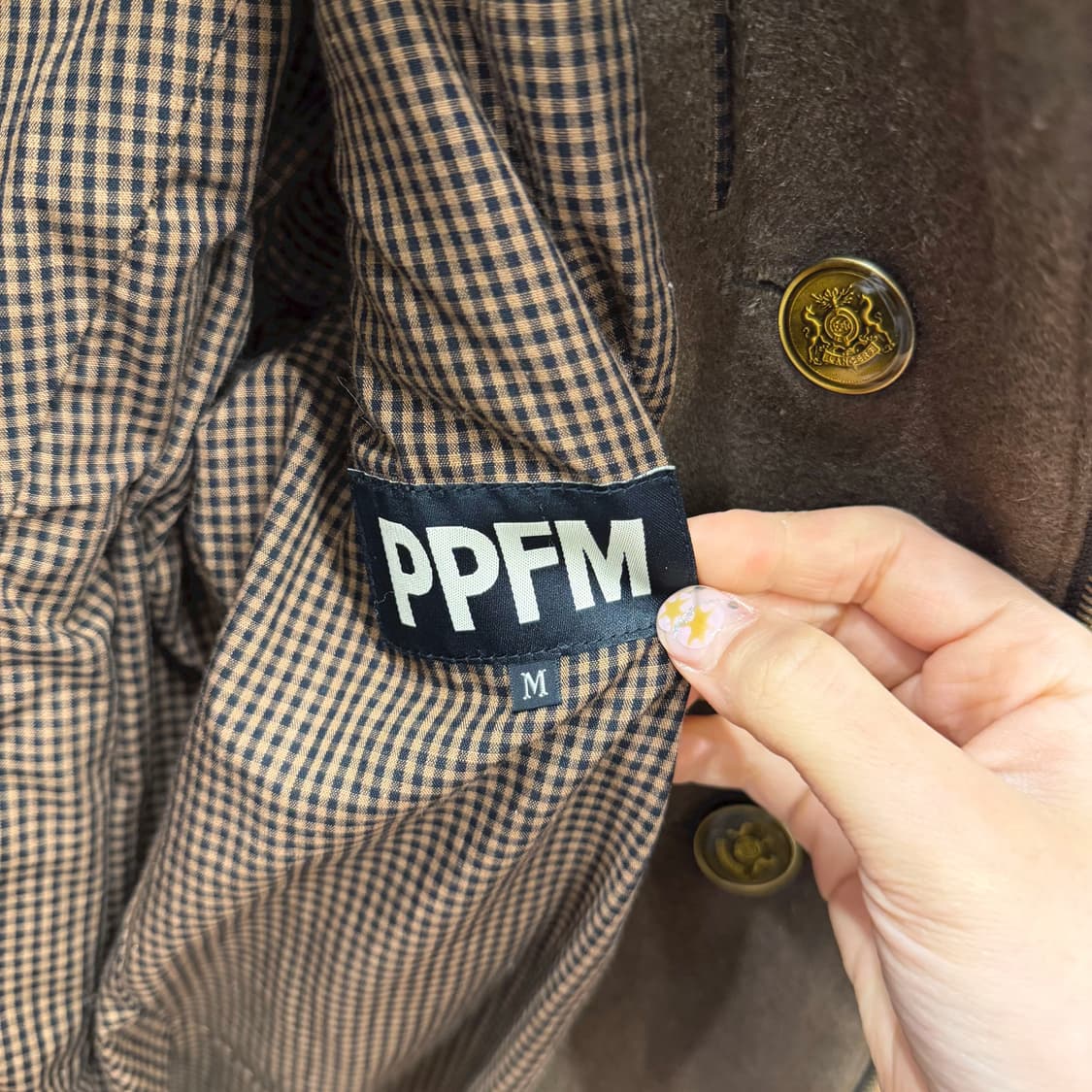 PPFM 밀리터리 더블 울 자켓 메탈 엠블럼 버튼 에폴렛 디테일 브라운 상품이미지6