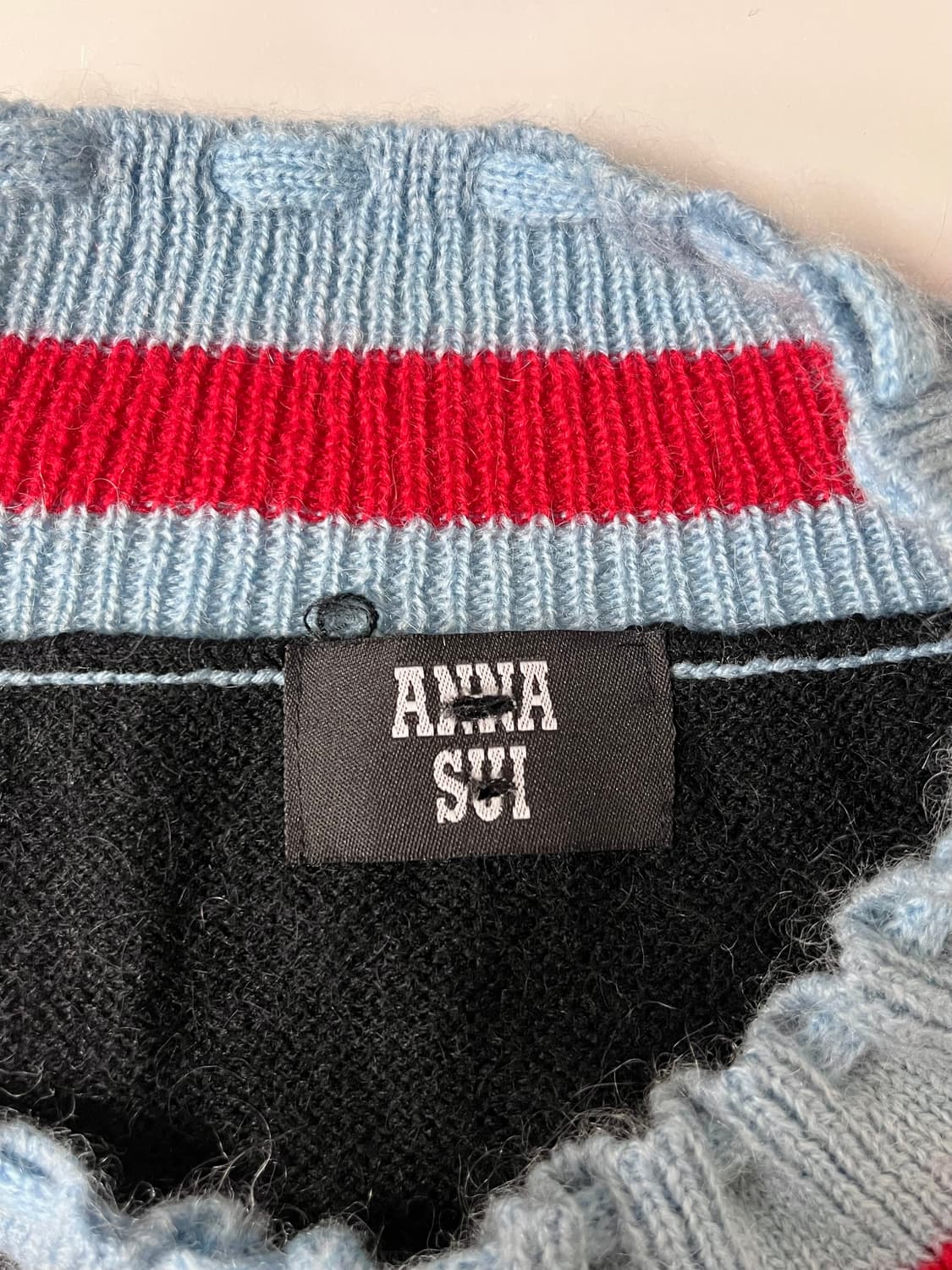 M) 안나수이 빈티지 모헤어 니트 블랙 상품이미지5