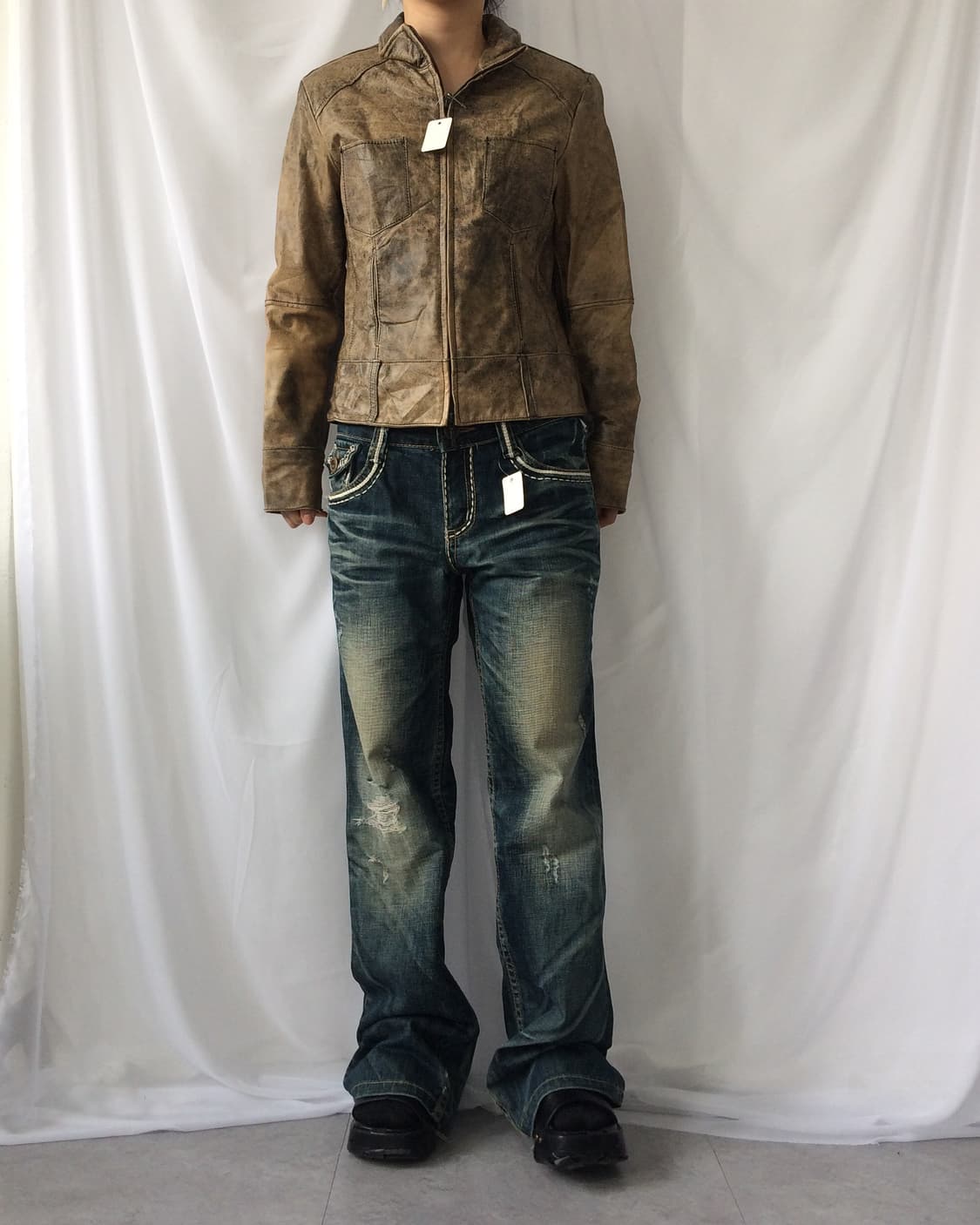 Max & co cow leather jacket 상품이미지5