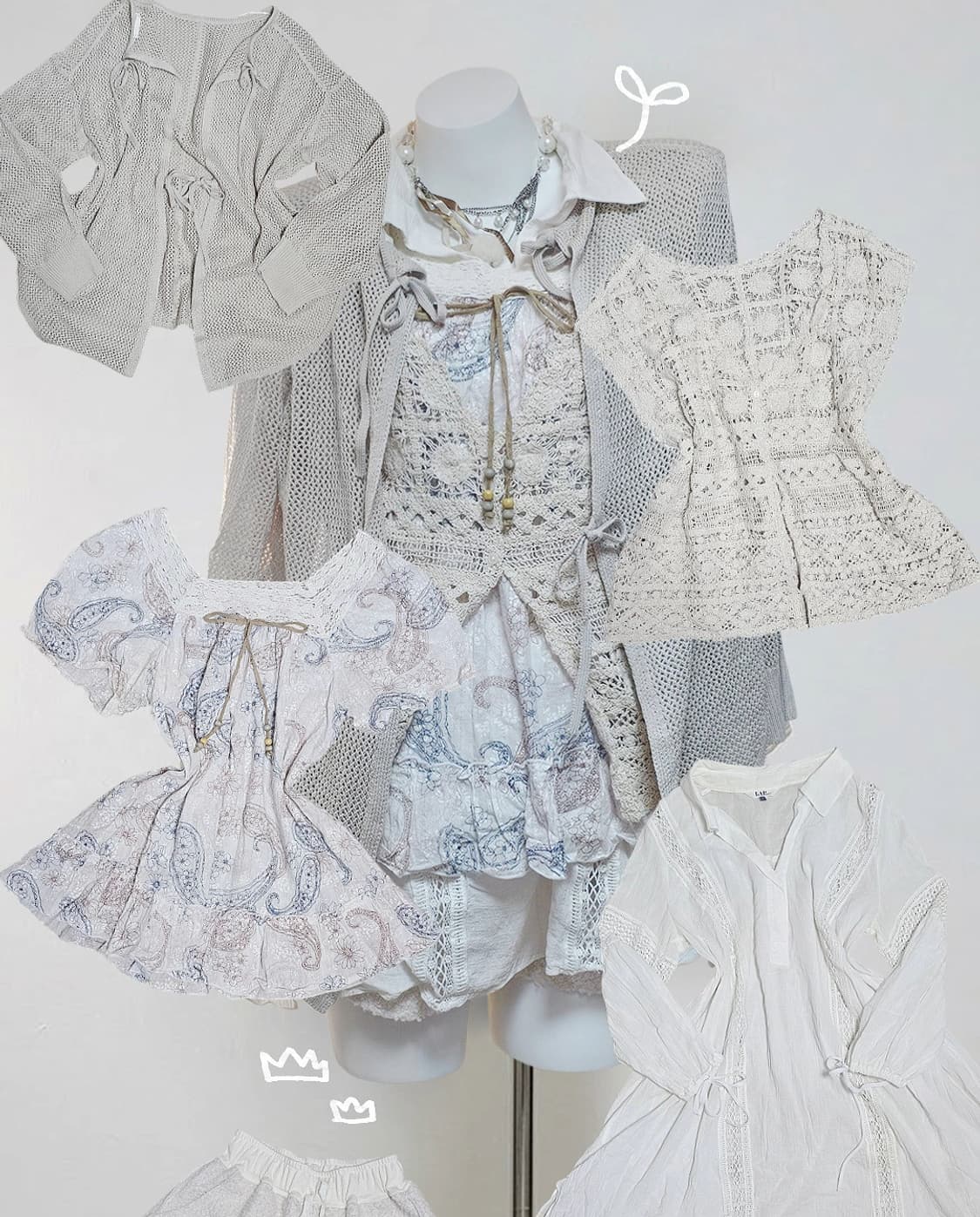 Beige mori look style set
 상품이미지7