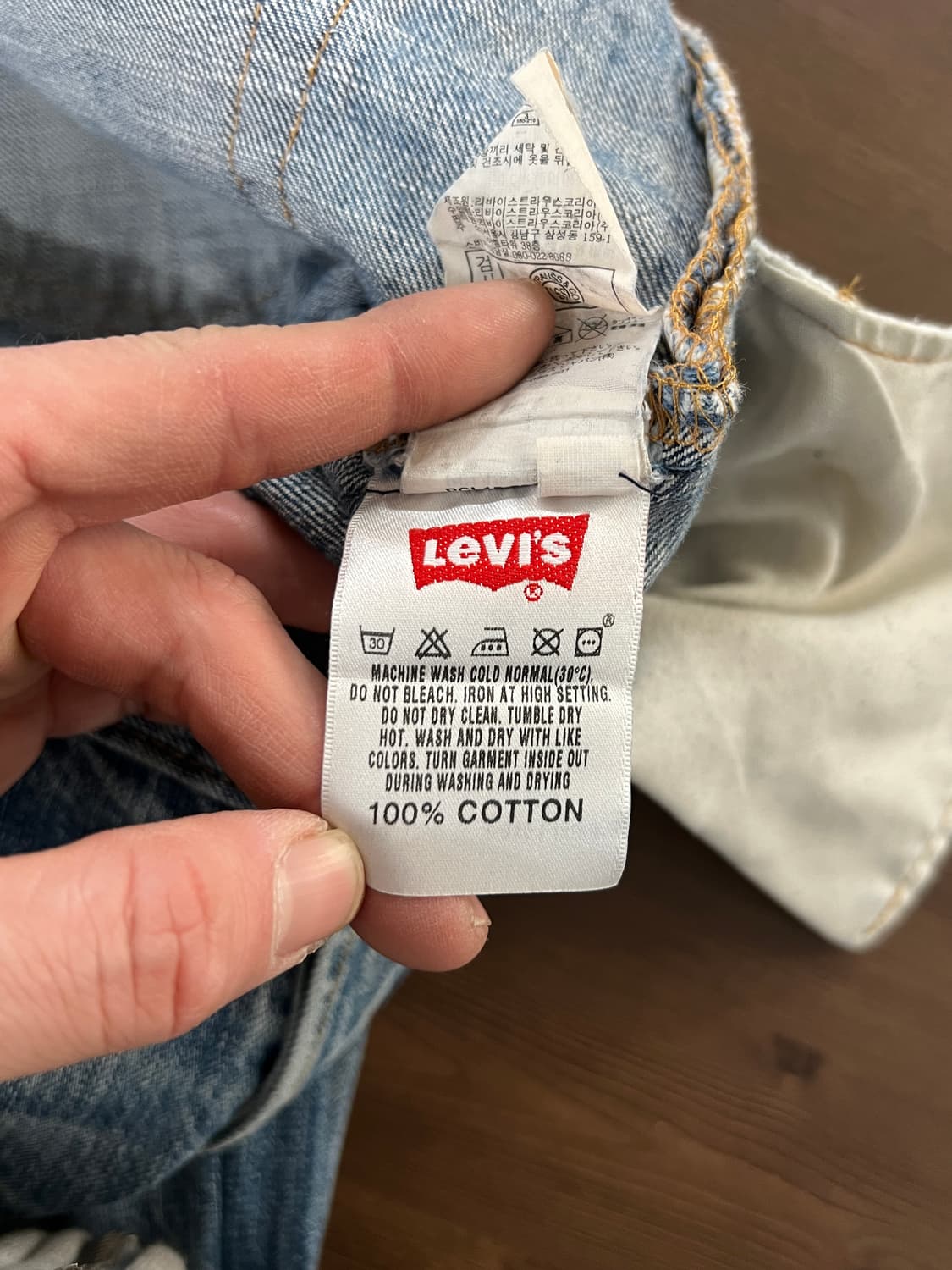 Levis 리바이스 501 버튼 플라이 연청 데님 팬츠 상품이미지9