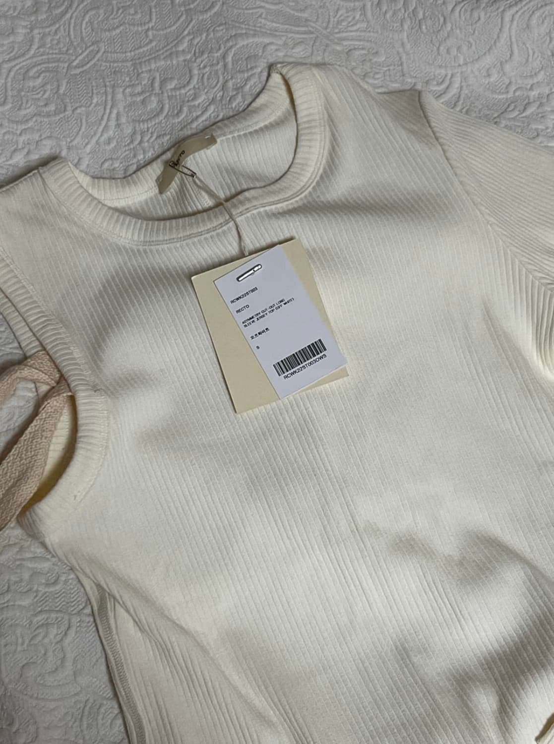 렉토 리본 긴팔 탑 (S 새상품) 상품이미지4