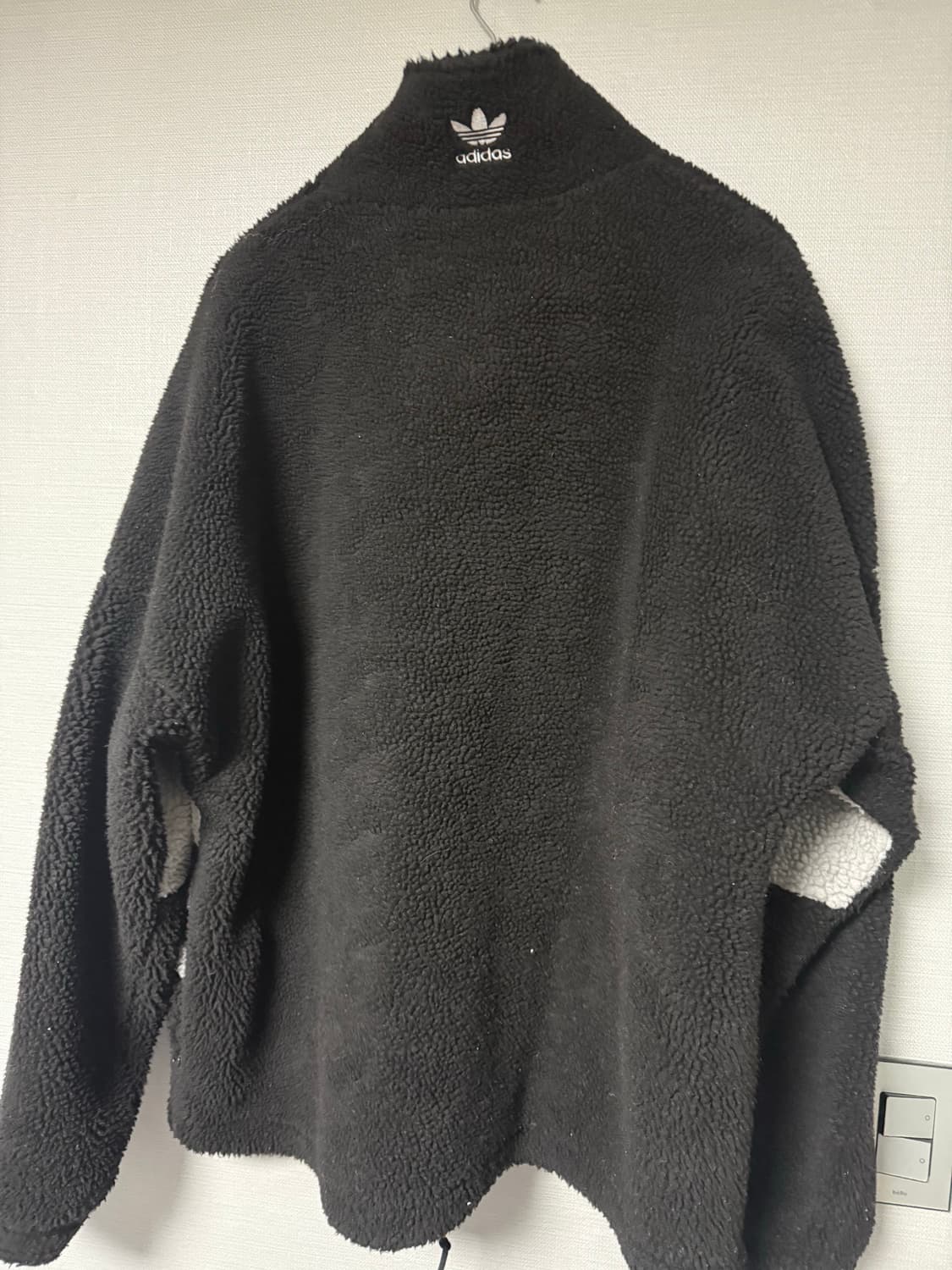 아디다스 빅로고 뽀글이 플리스 집업 xl 상품이미지2