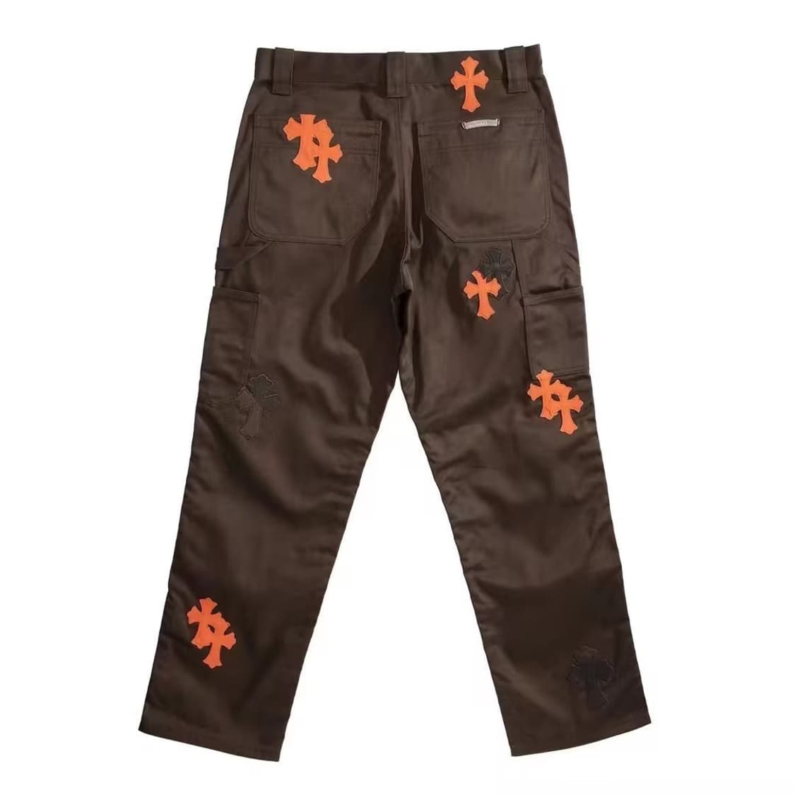 크롬하츠 브라운 오렌지 크로스 패치 카펜더 팬츠  상품이미지2