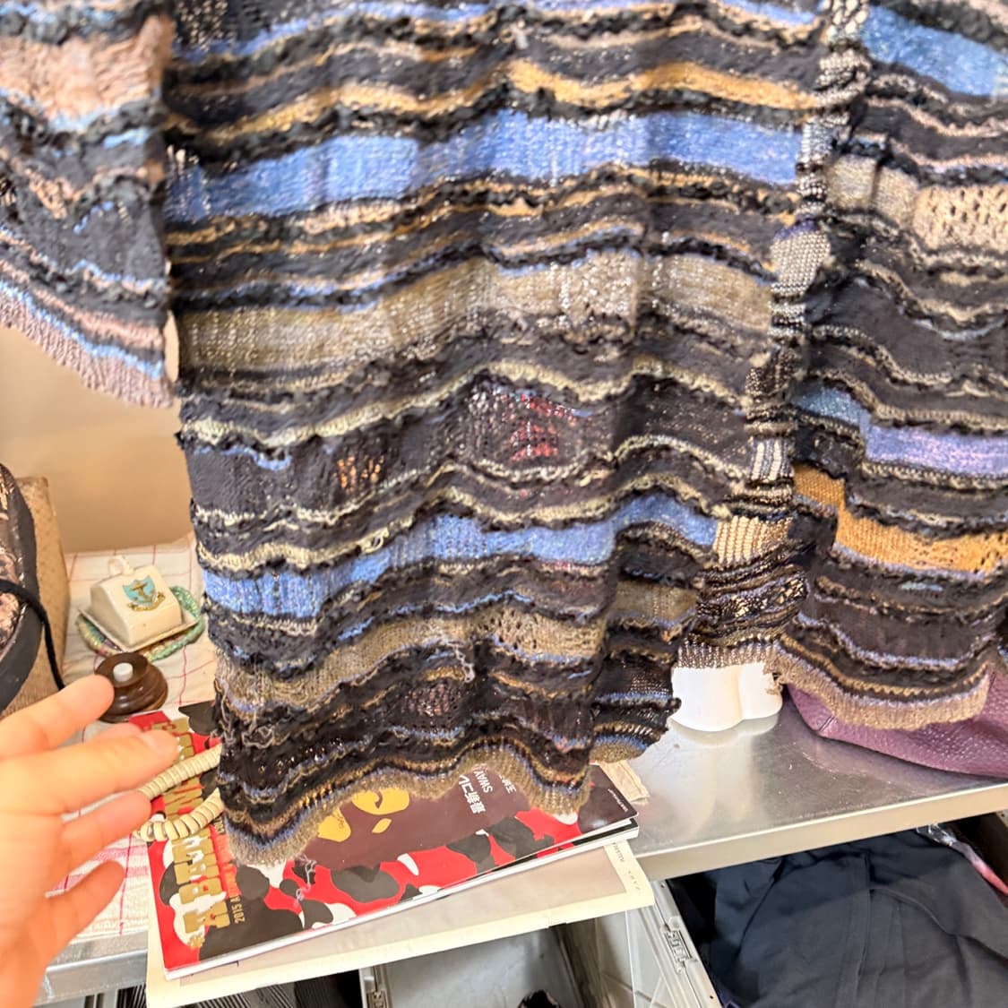 M&KYOKO 에스닉 히피 니트 가디건 FREE OS 상품이미지3