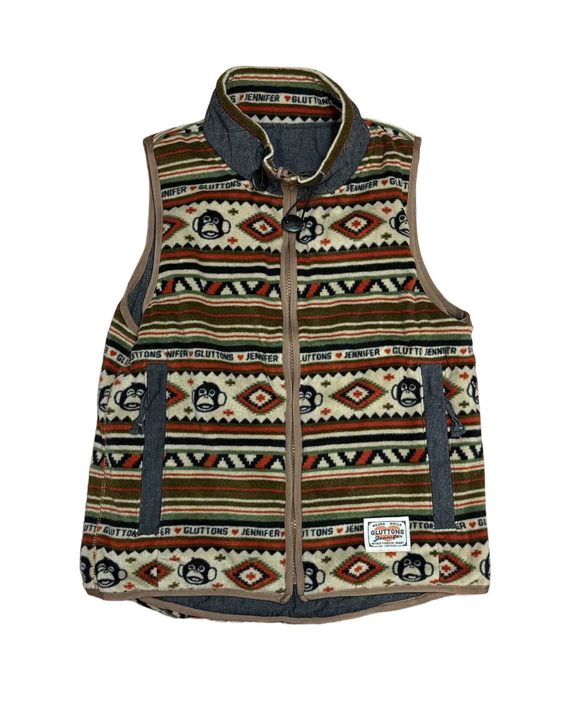 gluttons jennifer 리버시블 패딩 조끼 상품이미지3