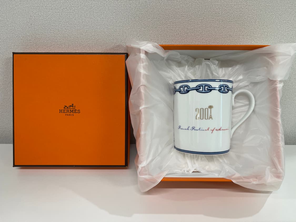 에르메스 하와이 한정판 샹달 블루 머그컵 1P 세트 HERMES 상품이미지7