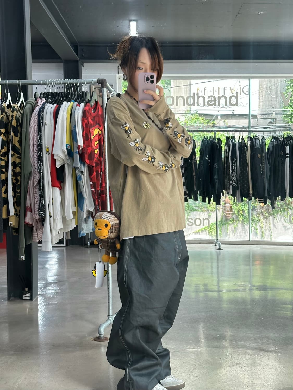휴먼메이드 로고 롱슬리브 긴팔티셔츠 상품이미지1