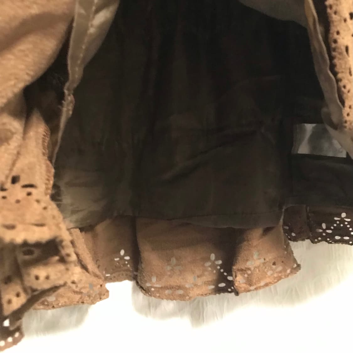 빈티지 페어리 스웨이드 펀칭 캉캉 스커트 상품이미지3