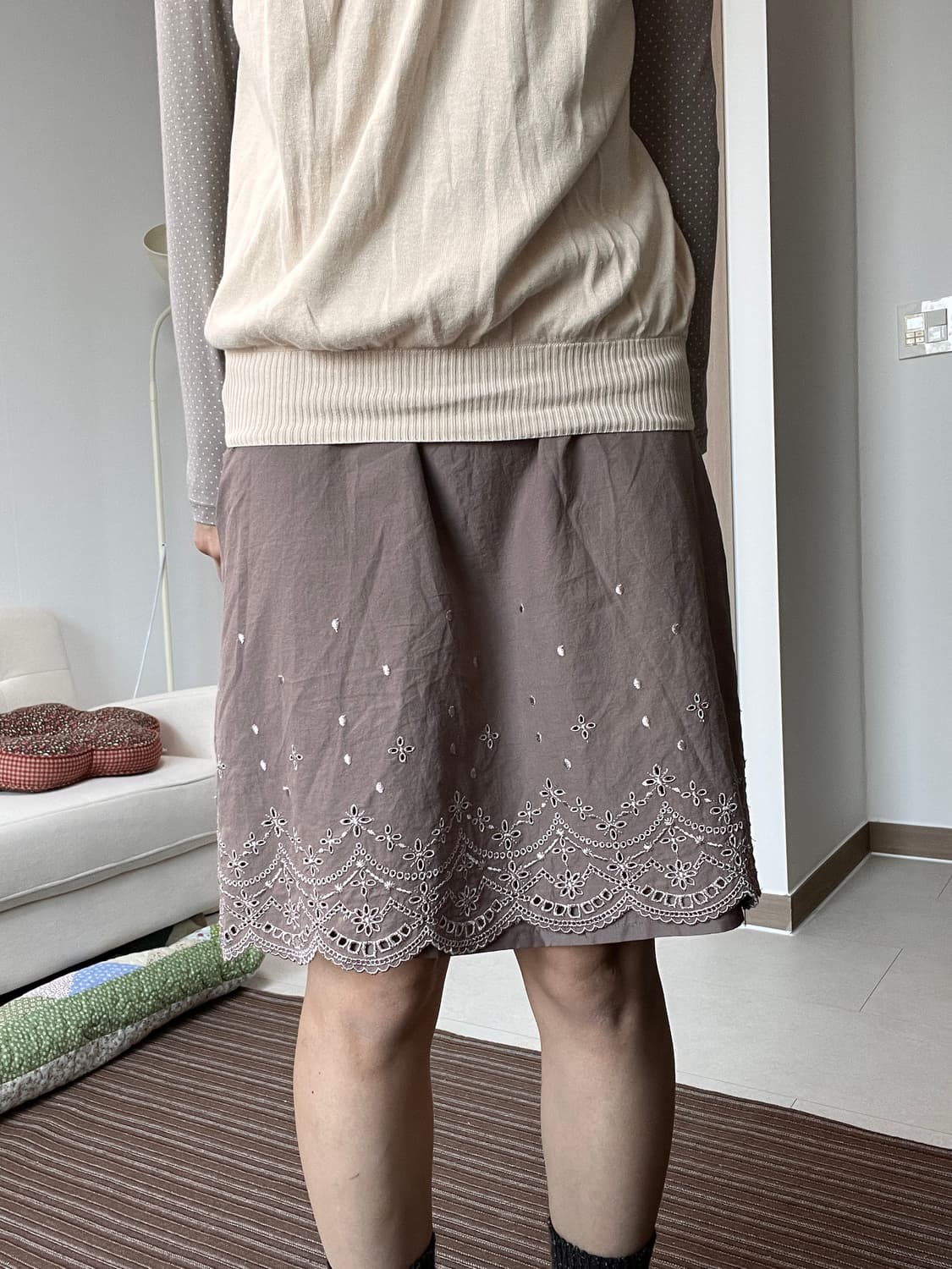 Emilyan 브라운핑크 원피스 상품이미지5