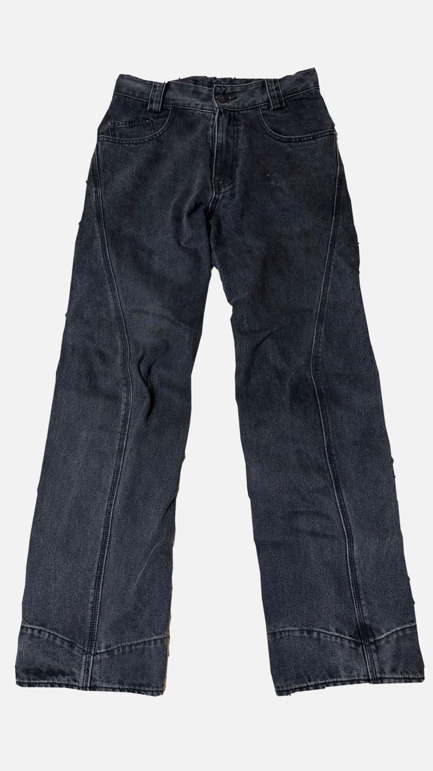 Plastic product drift denim pants 상품이미지2