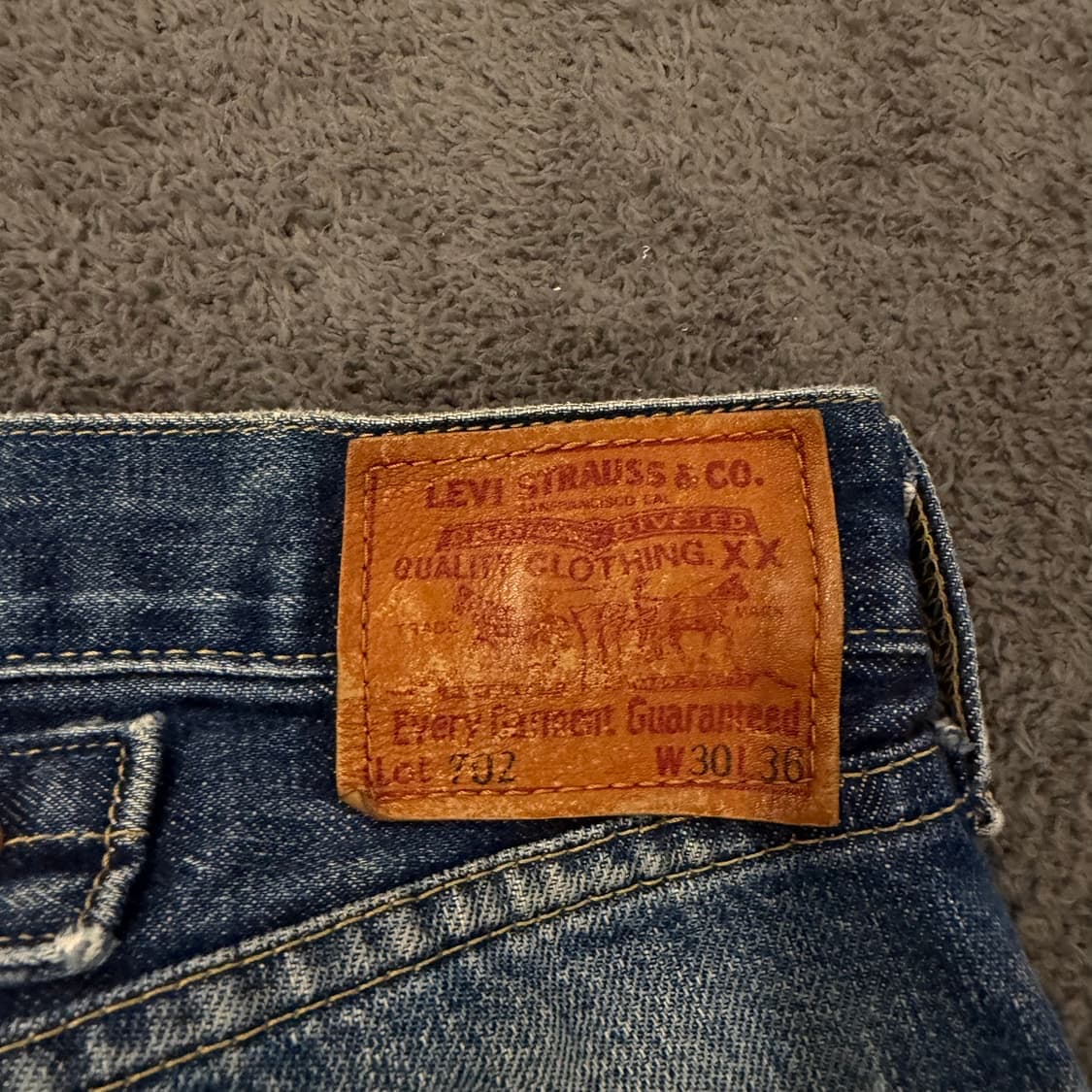 [정품/30X36] 리바이스 501 Lot702 레드라인 셀비지 데님팬츠 상품이미지4