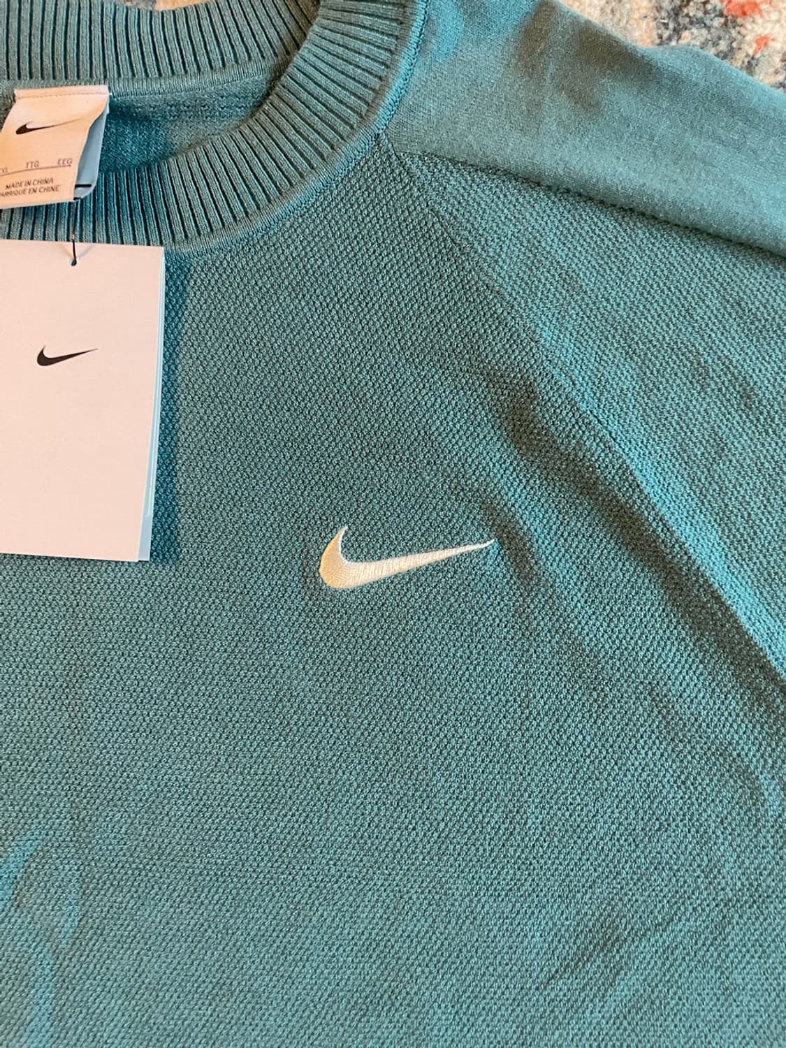 나이키 투어 골프 스웨터 미네랄 틸 니트 (새제품. XL) 상품이미지4
