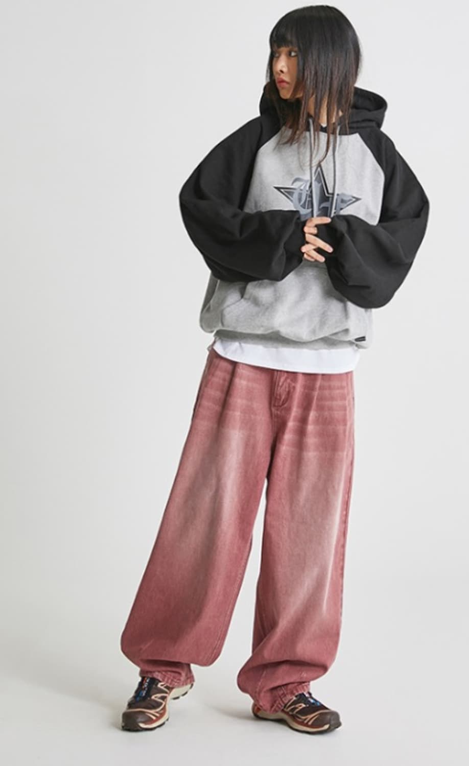 [어반스터프] 워싱 롱 벌룬 팬츠 (더스티 핑크) 상품이미지1