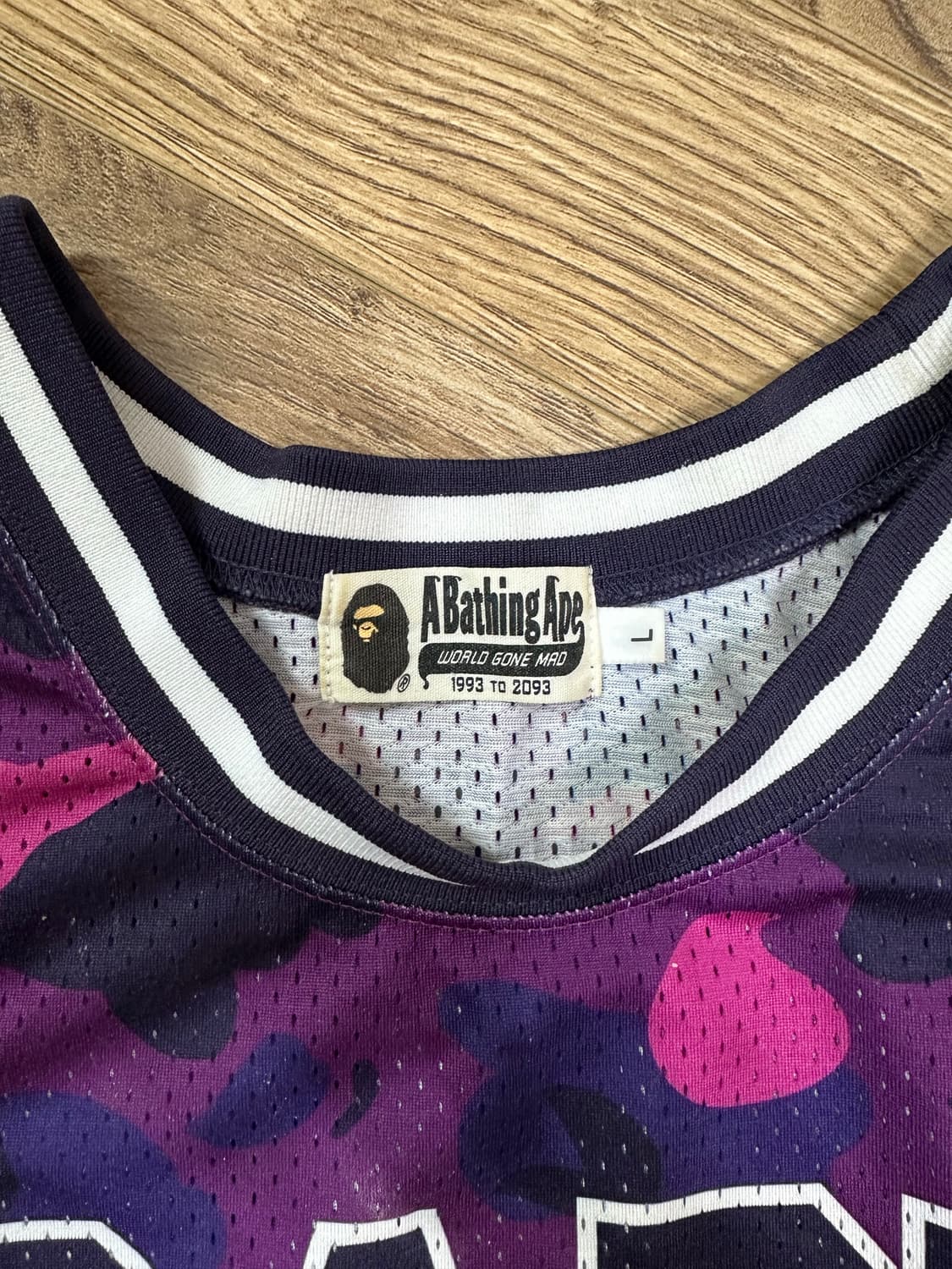 베이프 컬러 카모 바스켓볼 탱크 탑 퍼플 L 상품이미지2