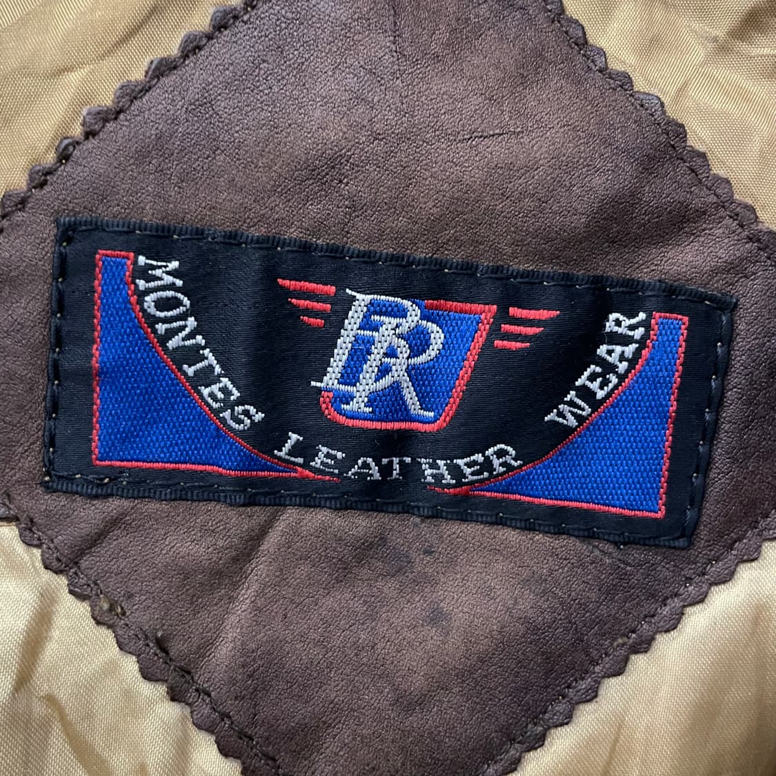 90s MONTES 레더 웨어 레이싱 패치 리얼 레더 자켓 상품이미지9
