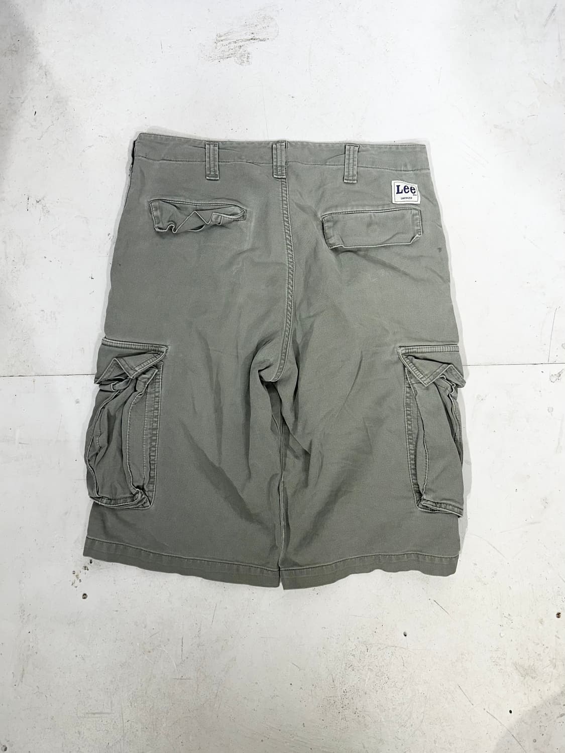 리 카키 와이드 카고 반바지 하프 버뮤다 팬츠  상품이미지5