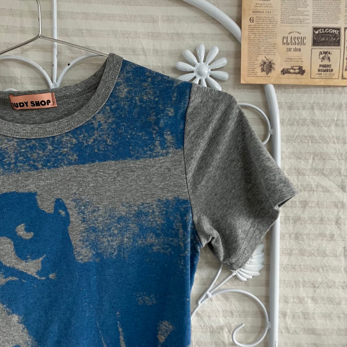 빈티지 그레이 스카이 쉐도우 반팔 920 y2k 스트릿 모리 갸루 일본빈 상품이미지3