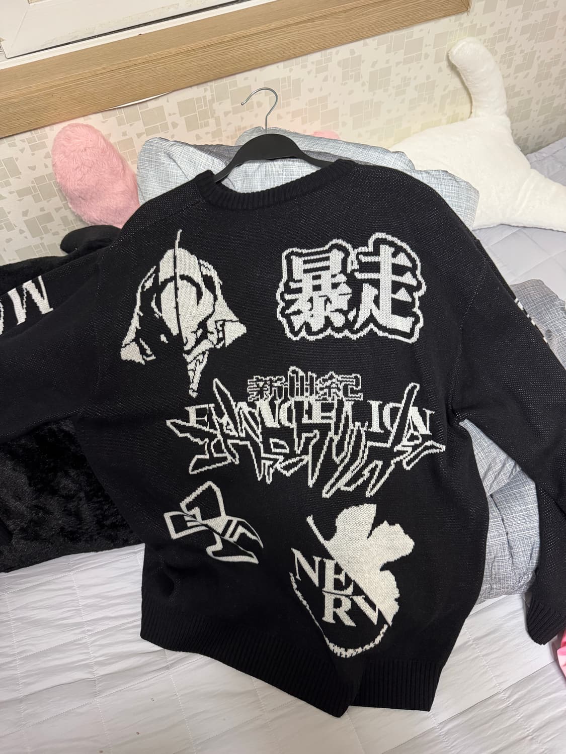 에반게리온 마하그리드 니트블랙 L사이즈 상품이미지1