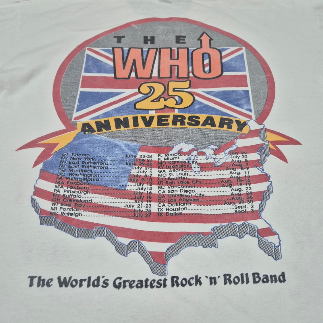 80s THE WHO 25주년 기념투어 싱글스티치 티셔츠 (L) 상품이미지10