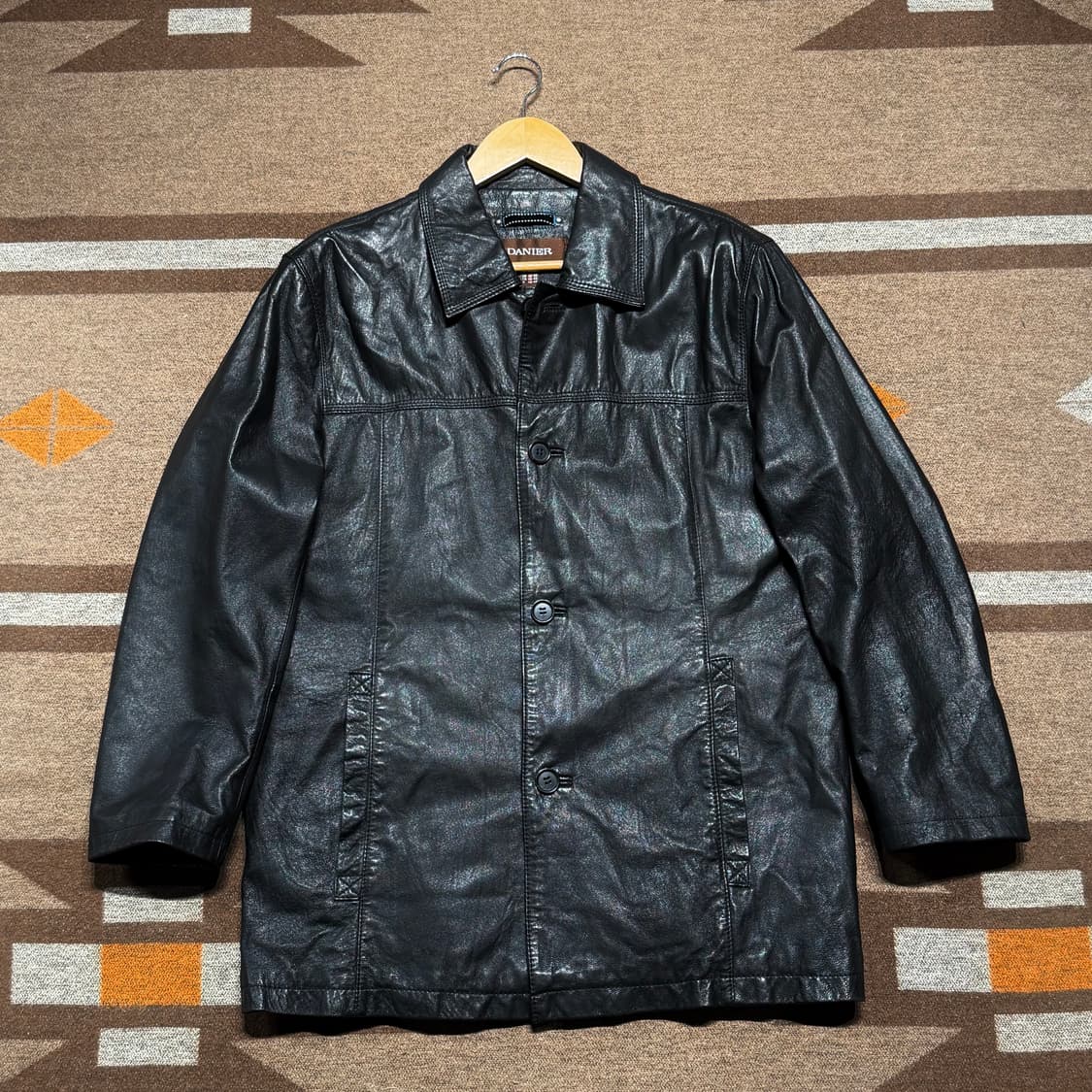 캐나다 데니어 램스킨 레더 카 코트 95~100 양가죽 자켓 상품이미지1