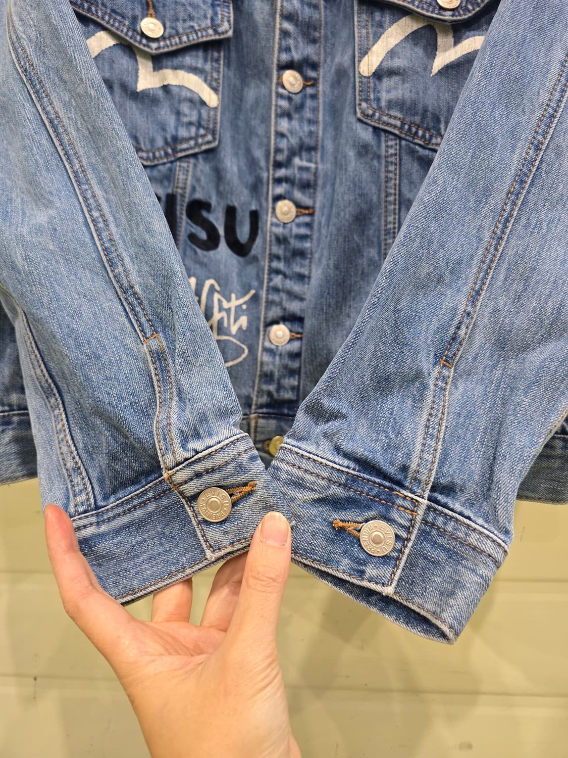 EVISU 에비수 데님 자켓 페인팅 상품이미지6
