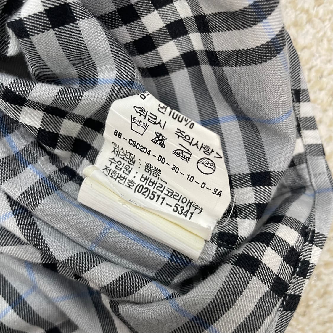 버버리 Burberry 그레이 노바 체크 반팔 셔츠 상품이미지4