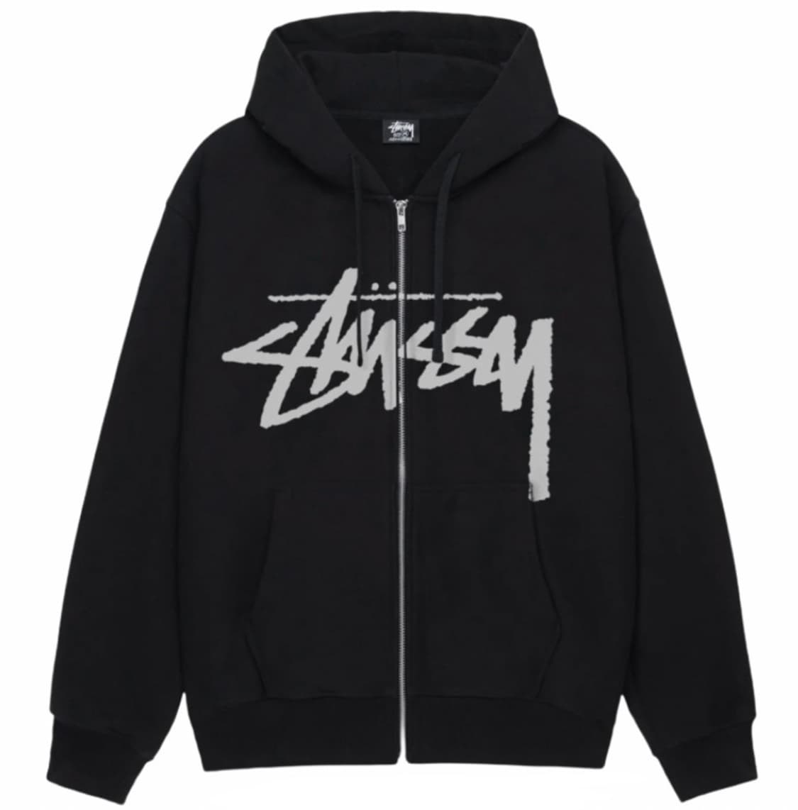 Stüssy Stock Zip Hoodie Black 상품이미지1