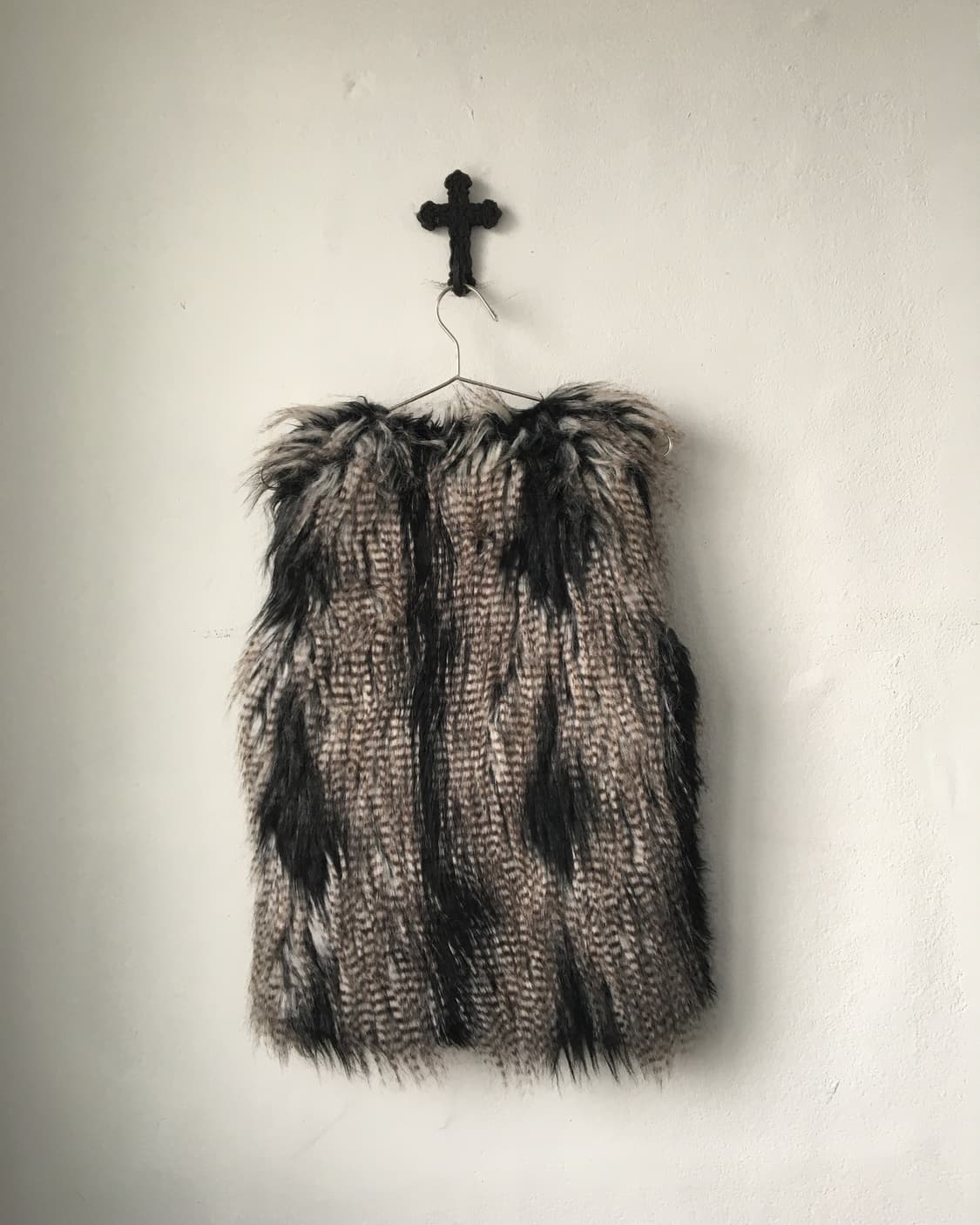 Fake fur feather mood vest 상품이미지3