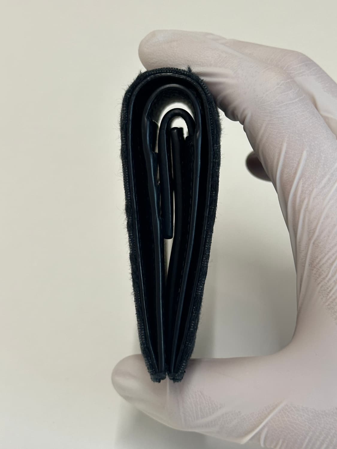 A / 디올 오블리크 자카드 컴팩트 버티컬 반지갑 블랙 상품이미지4