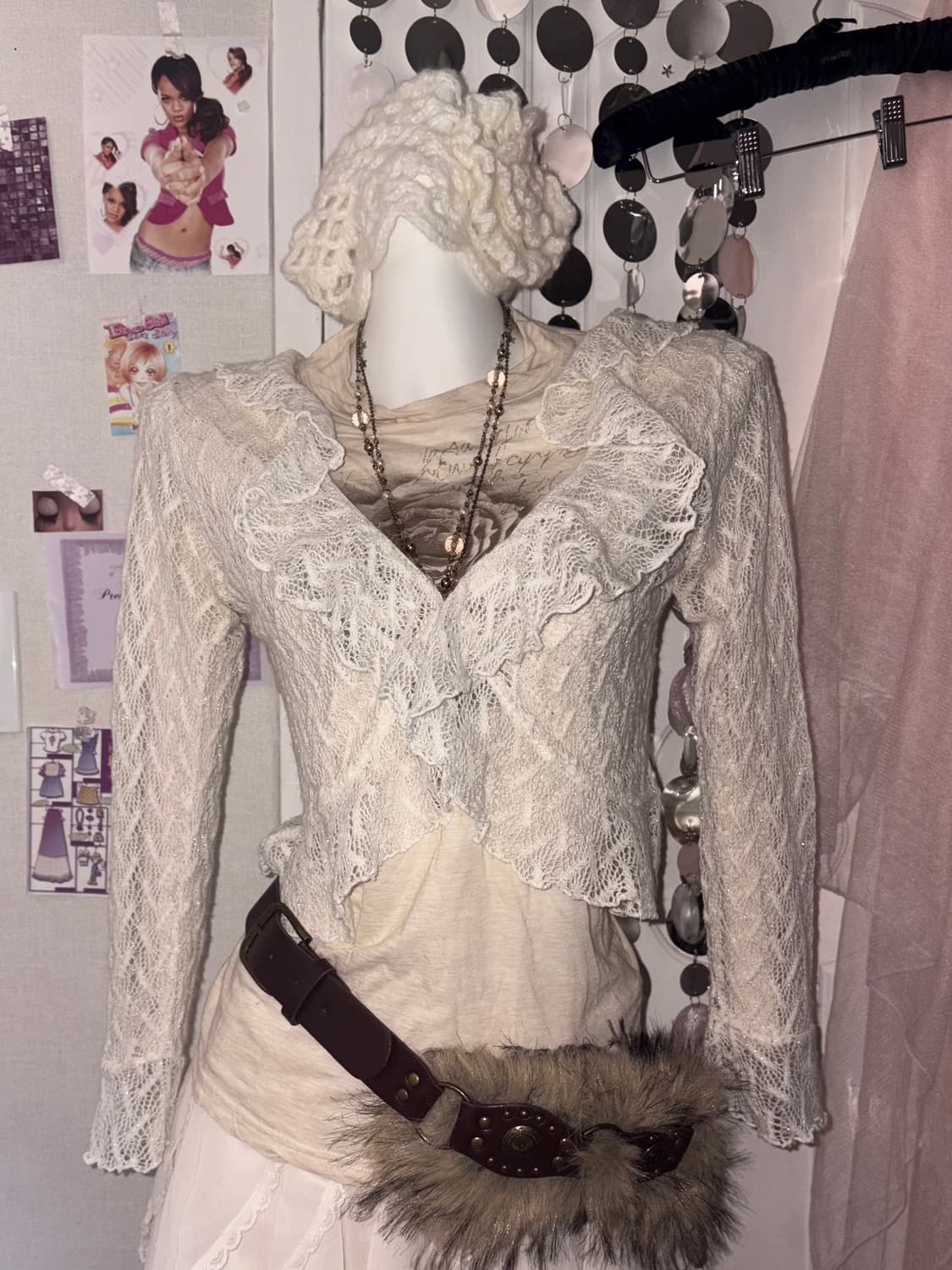 white knit cardigan 상품이미지1