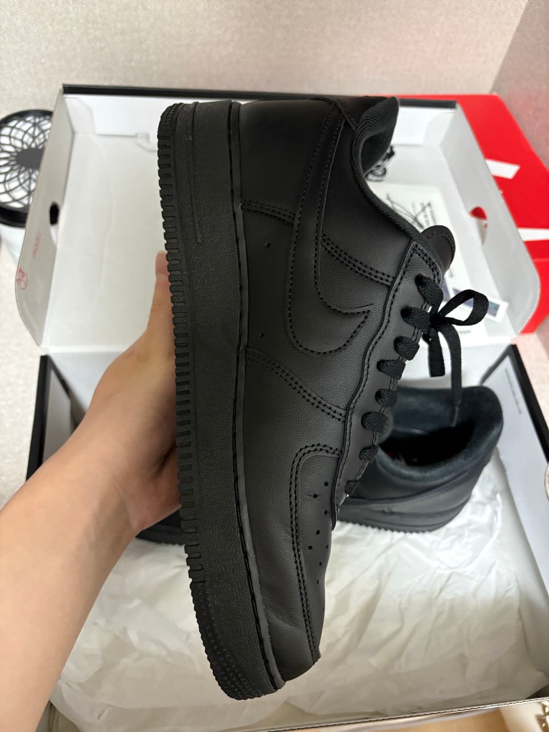 나이키 에어 포스 1 로우 슈프림 블랙 270mm 상품이미지4