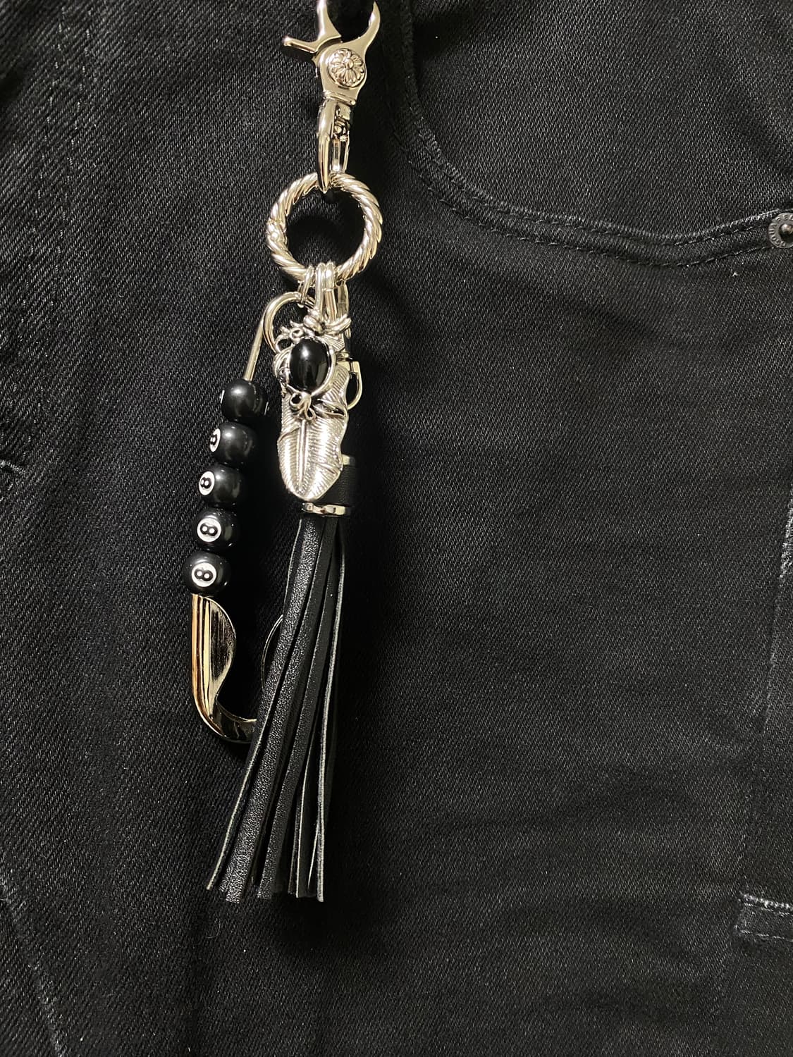 블랙 테슬 걋털 키링 상품이미지3