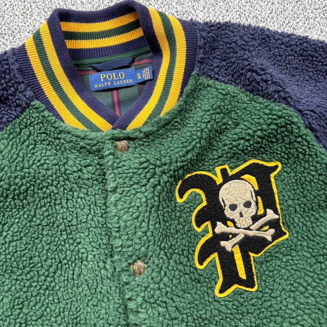 폴로 랄프로렌 스컬 빅로고 배색 플리스 자켓 상품이미지5