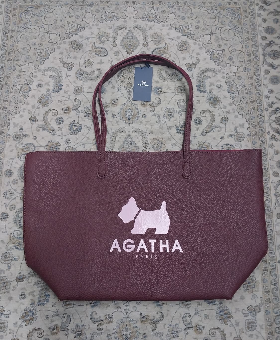 (새상품) 아가타 버건디 토트백/숄더백 상품이미지1