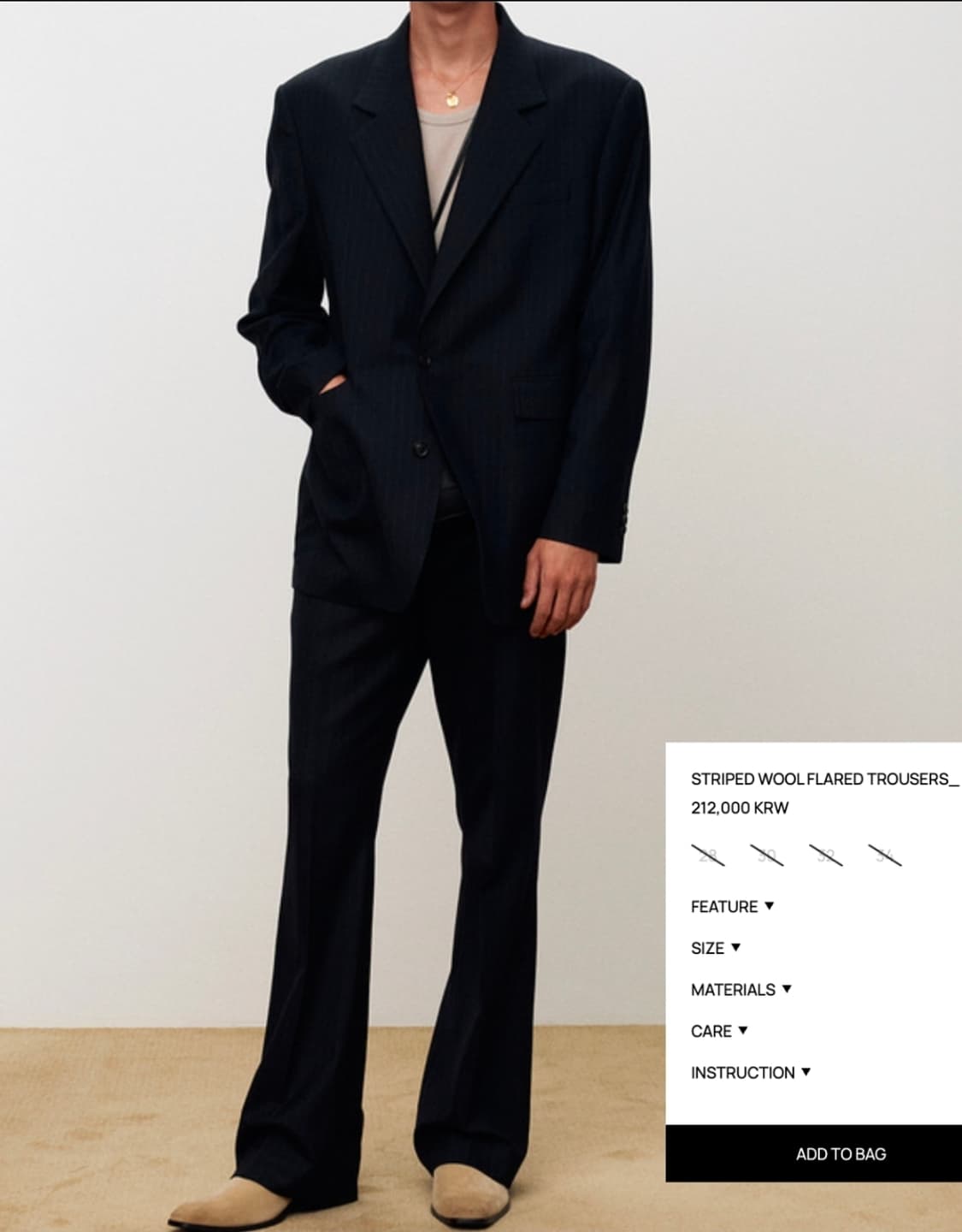 토니웩 핀스트라이프 셋업 (자켓S.바지28) 구합니다. 상품이미지1