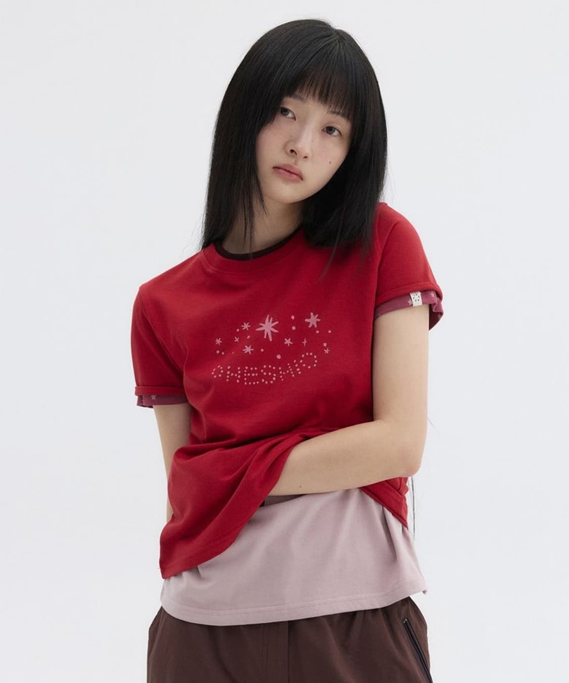 오헤시오 스타 로고 티셔츠 레드 상품이미지3