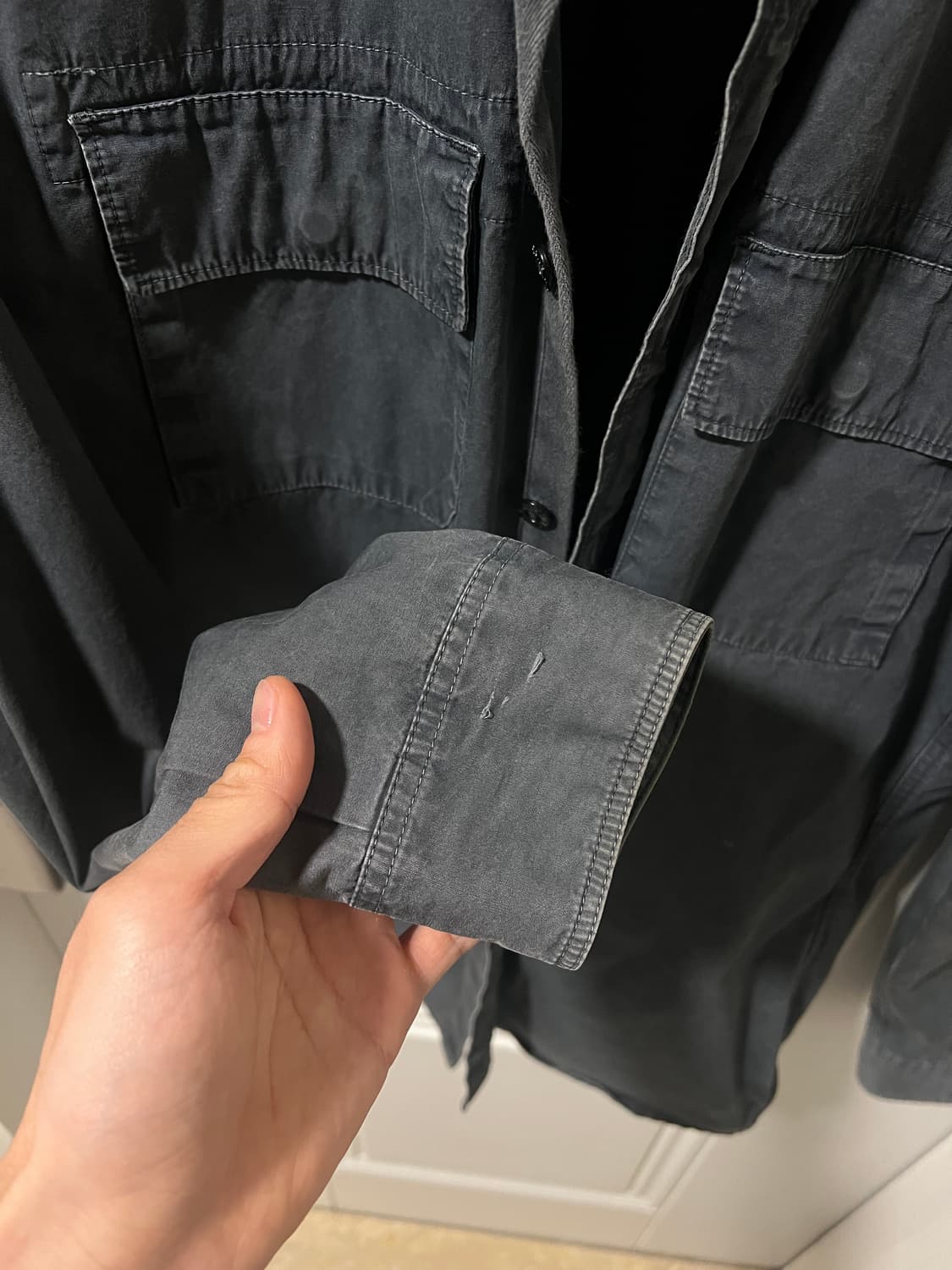 스톤아일랜드 가먼트다잉 오버셔츠 M 상품이미지4