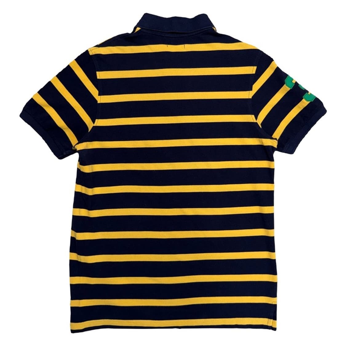폴로 랄프로렌 빅포니 스트라이프 PK 카라 티셔츠 네이비 옐로우 L 상품이미지9