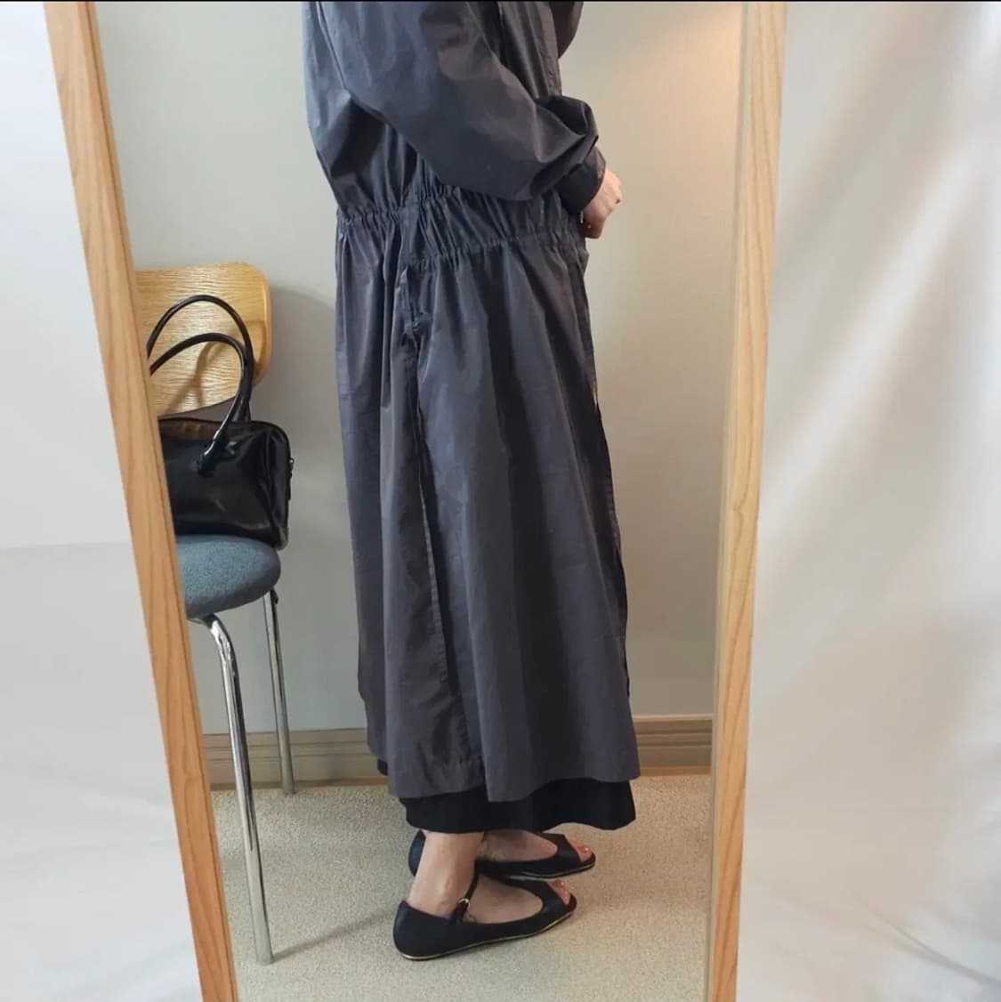 (M)일본 WINDCOAT 여성 롱 셔츠 원피스 자켓 상품이미지3