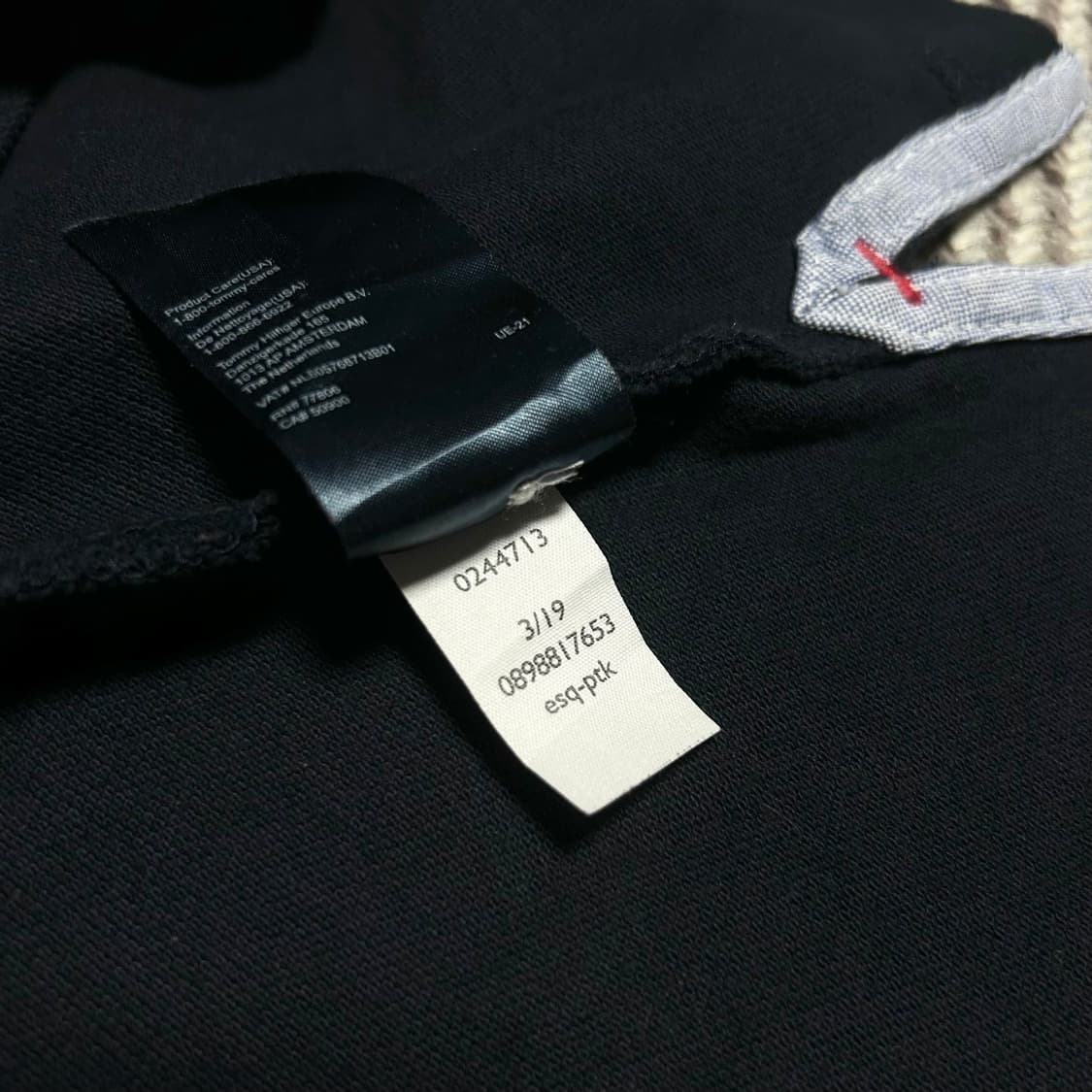 [L] Tommy 타미힐피거 네이비 코튼 반팔 카라티 상품이미지5