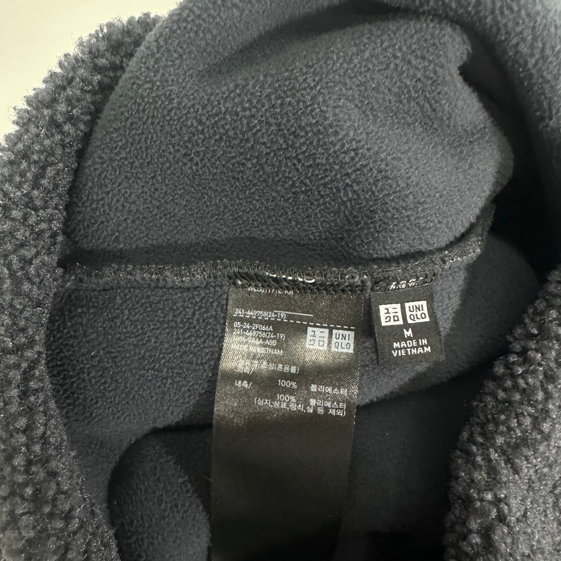 우먼M 유니클로 먹색 뽀글이후리스자켓 플리스자켓 상품이미지5