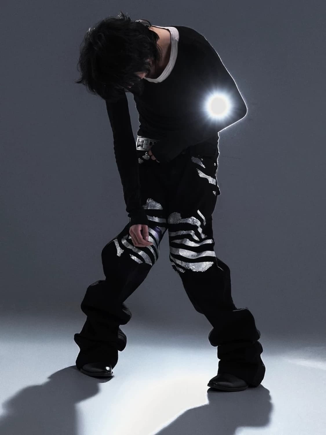 Skeleton Embroidery Straight Pants  상품이미지4