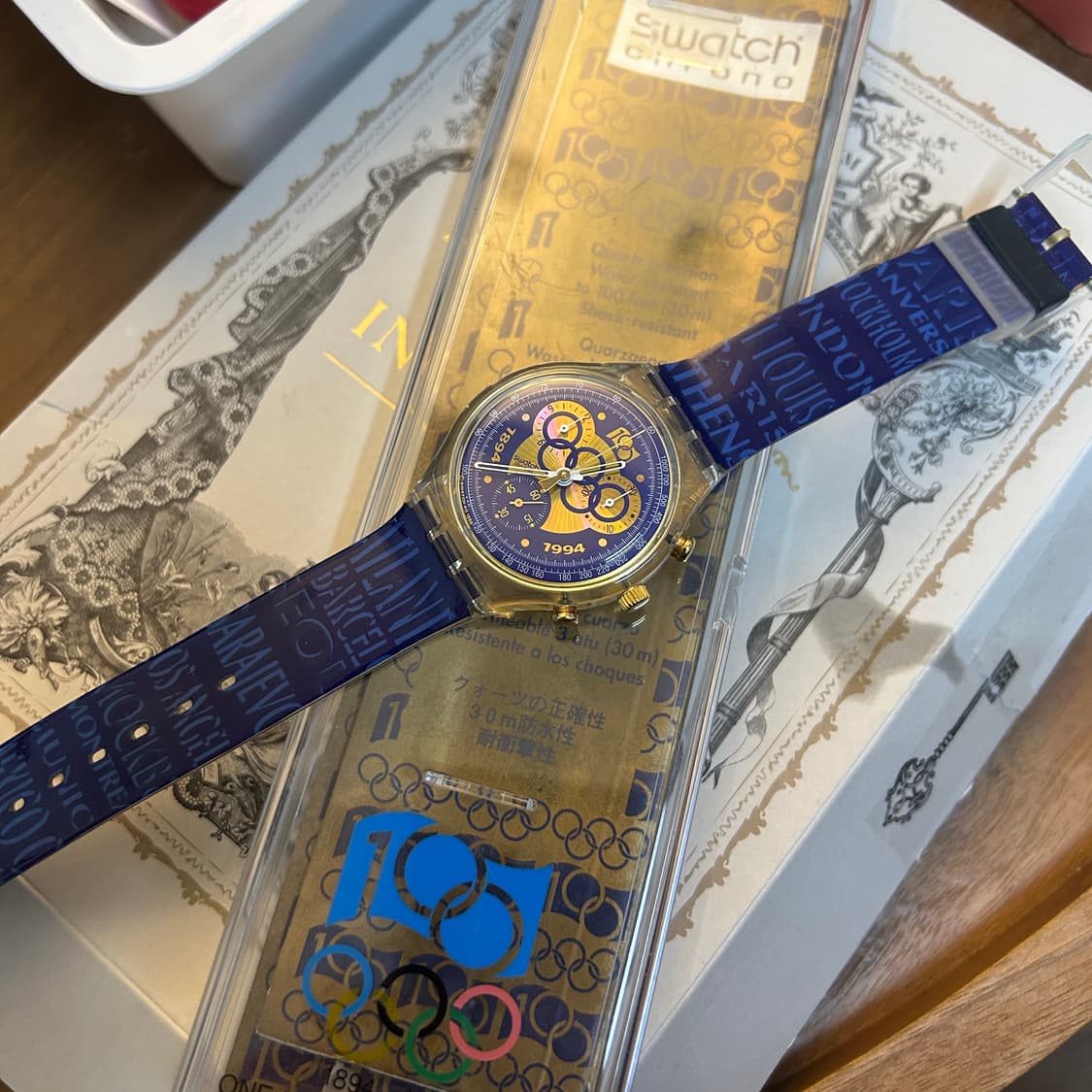 94년 발매) Swatch 스와치 올림픽 100주년 크로노그래프 빈티지 상품이미지2