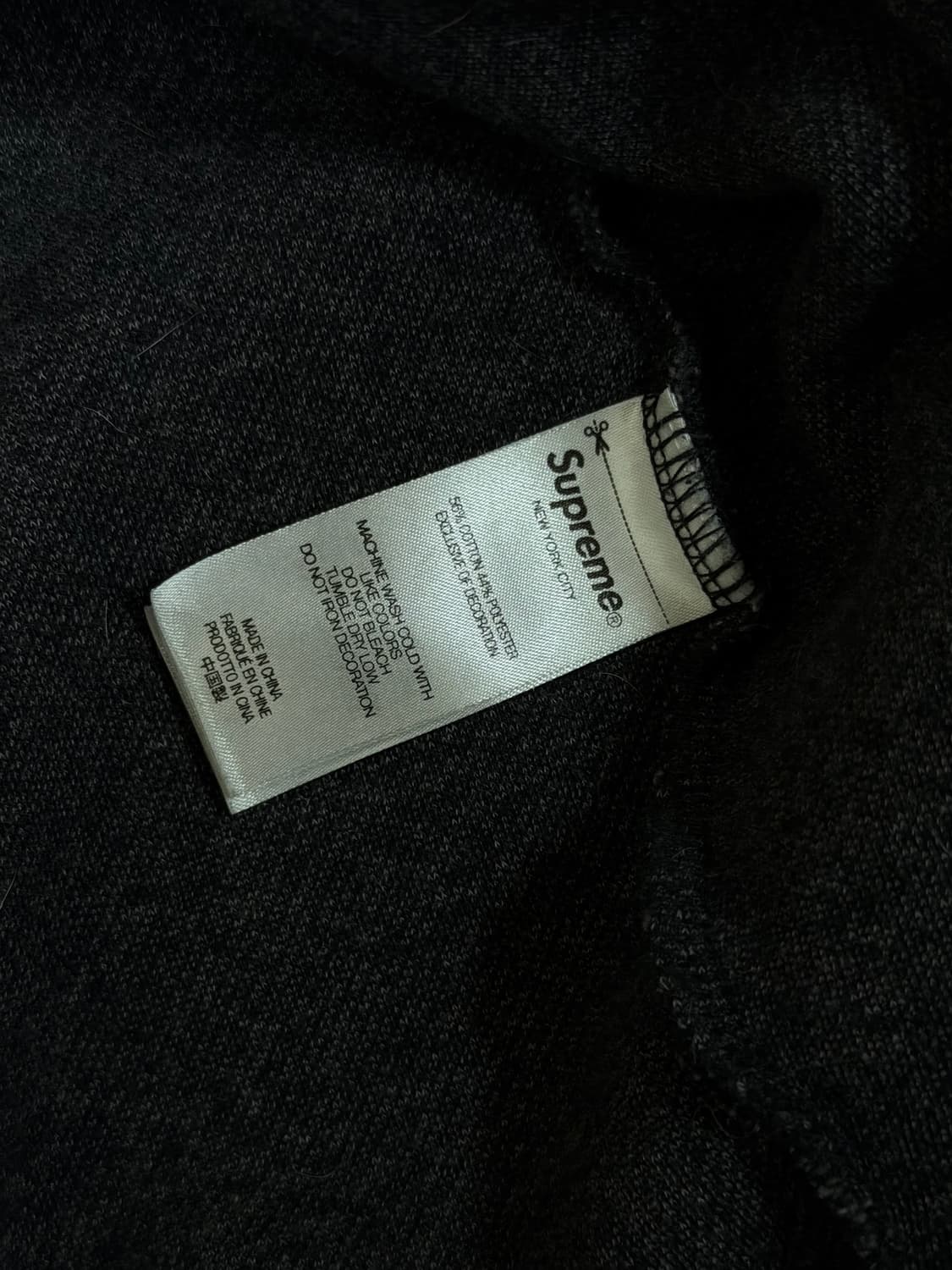 슈프림 브러쉬드 집업 후드 스웨트셔츠 블랙 S 상품이미지4
