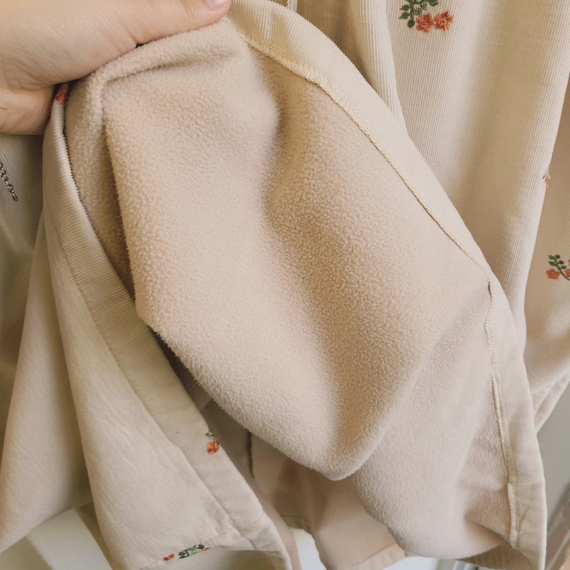 JYZI 코듀로이 플라워자수 기모 원피스 상품이미지6