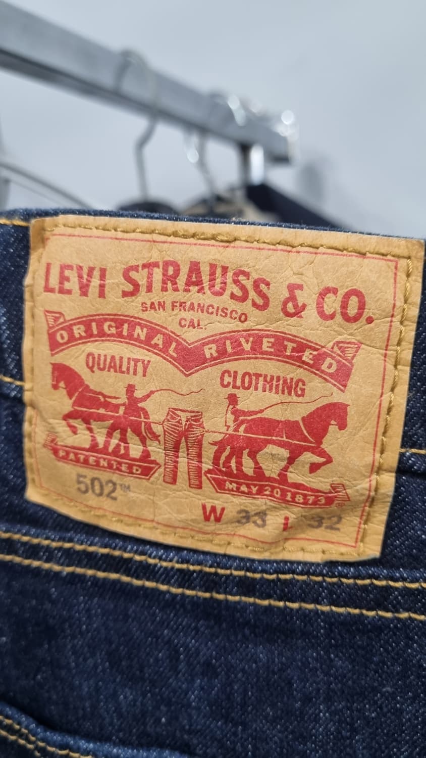 LEVIS 502 진청 데님팬츠 33~34size 2번착용 상품이미지5