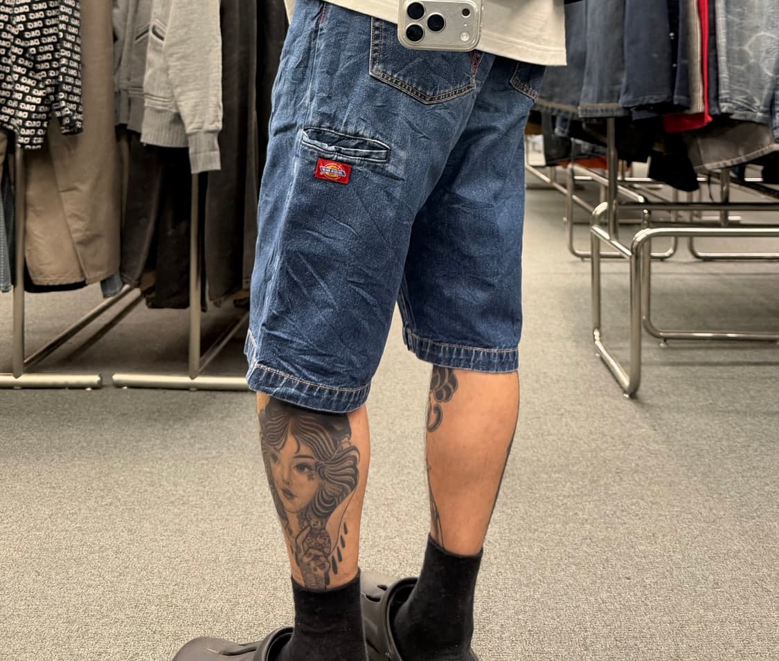 Os)디키즈 빈티지 배기 버뮤다 데님팬츠 상품이미지2