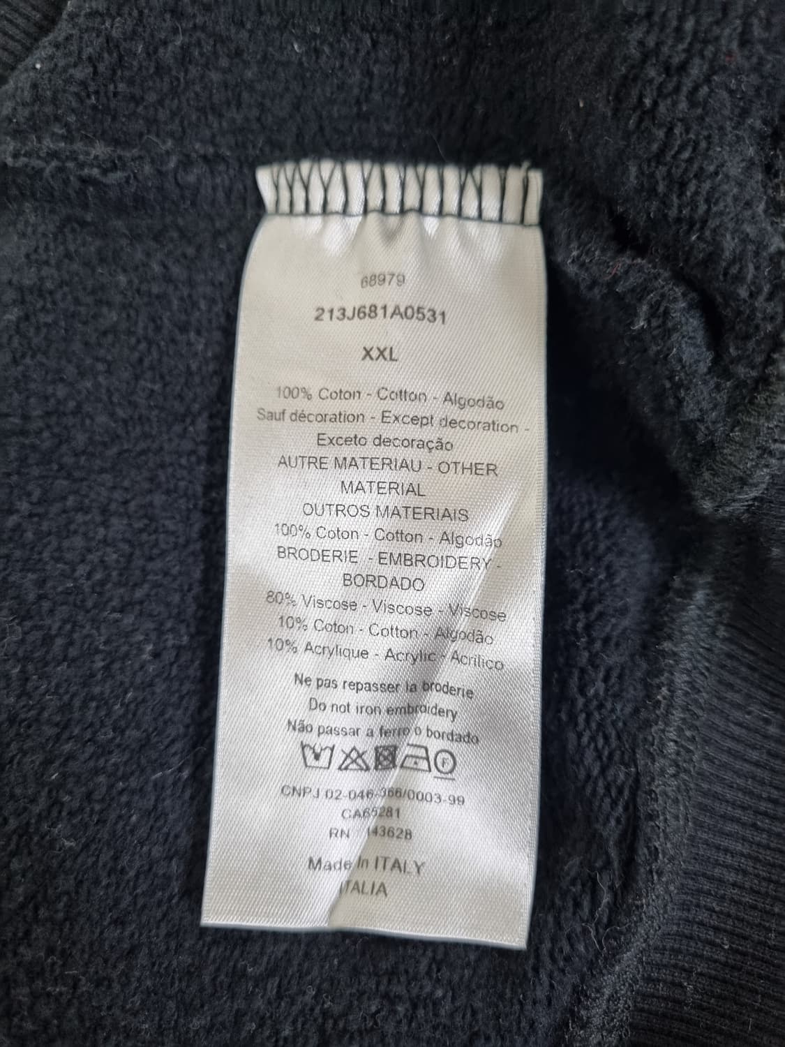 [xxl/22ss/정품] 디올옴므 아뜰리에 기모 맨투맨 상품이미지7