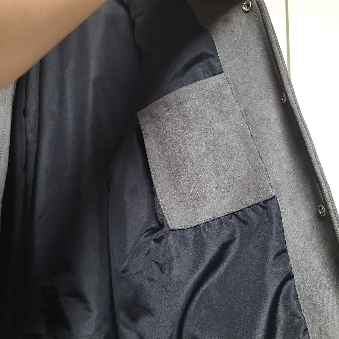 [L-XL] 차콜 그레이 스웨이드 자켓 상품이미지9